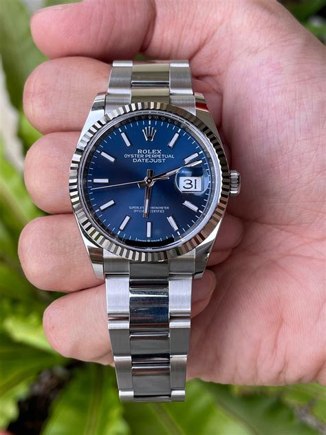 rolex datejust 36 blue dial diamond|vintage rolex datejust 36mm.